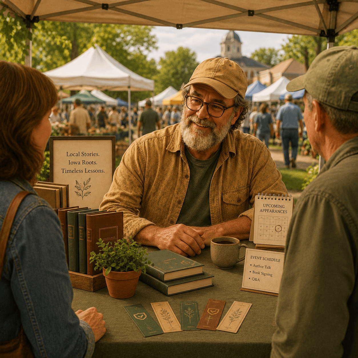 James at a vendor market