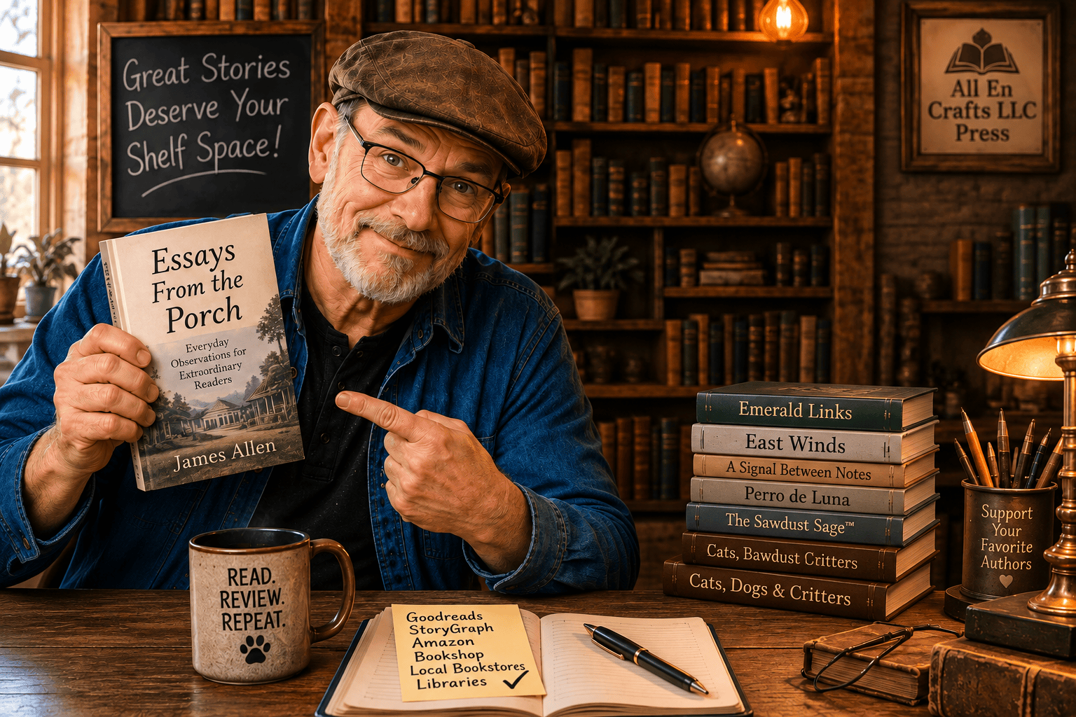 James recommending a book